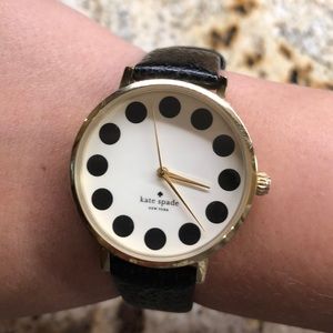 Kate Spade Black Leather Watch